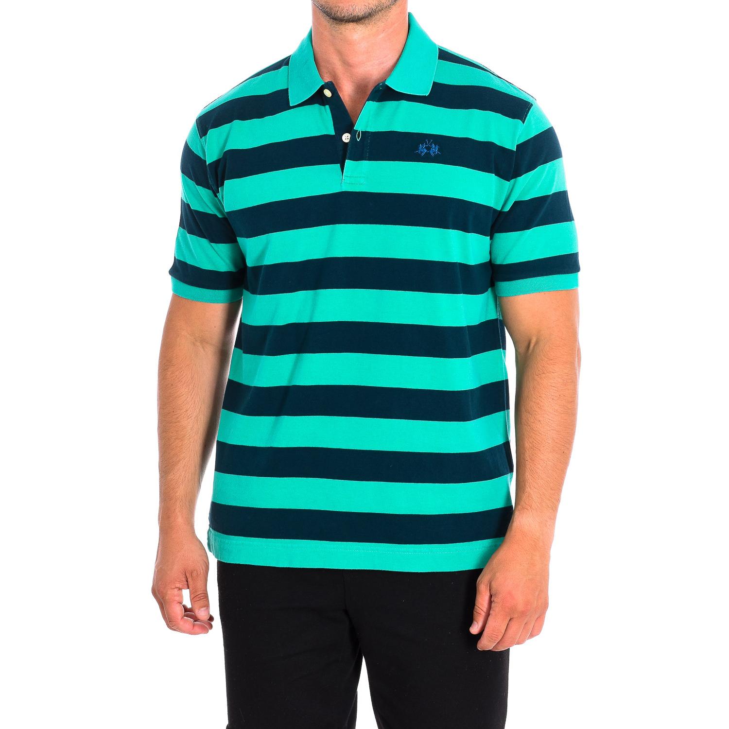 LA MARTINA Heren poloshirt met korte mouwen TMP327-JS314 L groen
