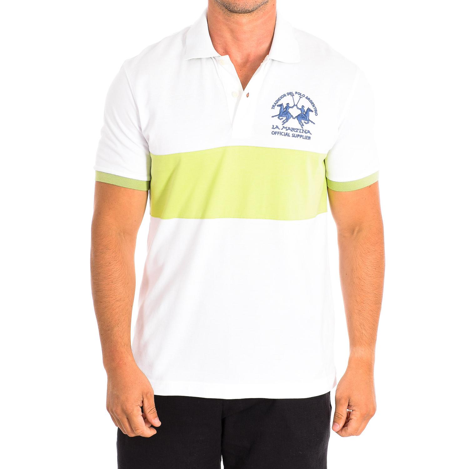 LA MARTINA Heren poloshirt met korte mouwen TMP610-PK097 3XL wit