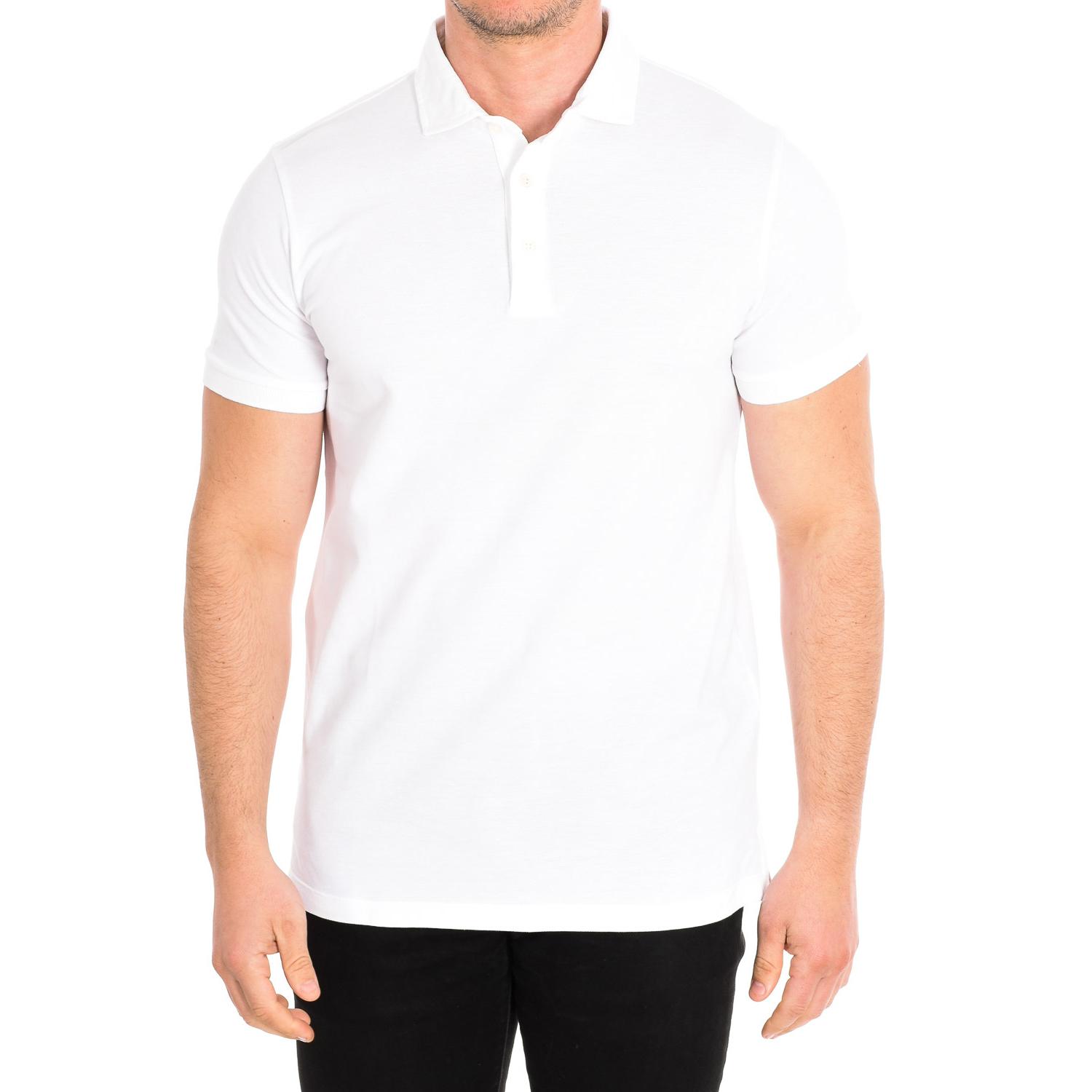 Café Coton WIT poloshirt met korte mouwen en reverskraag voor heren M wit