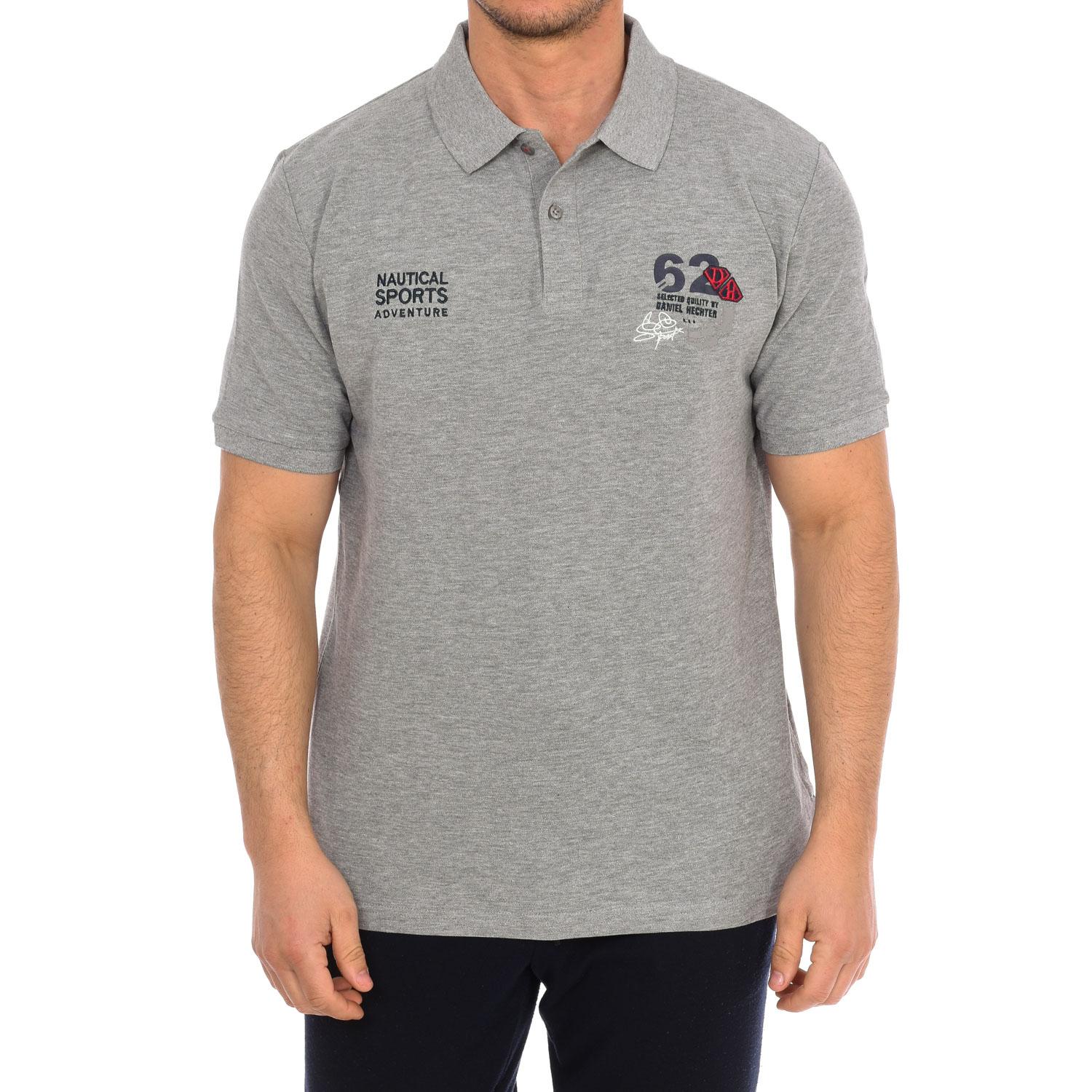 Daniel Hechter Heren poloshirt met korte mouwen 75104-181990 L grijze kleur