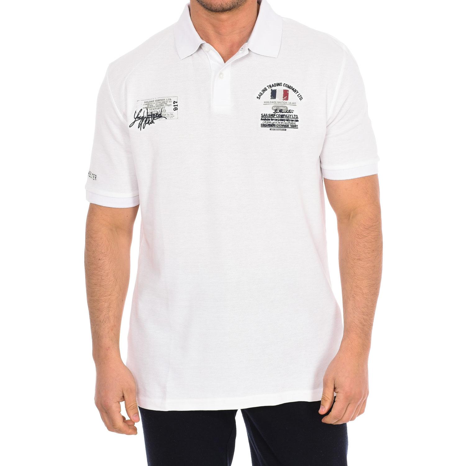 Daniel Hechter Heren poloshirt met korte mouwen 75105-181990 L wit