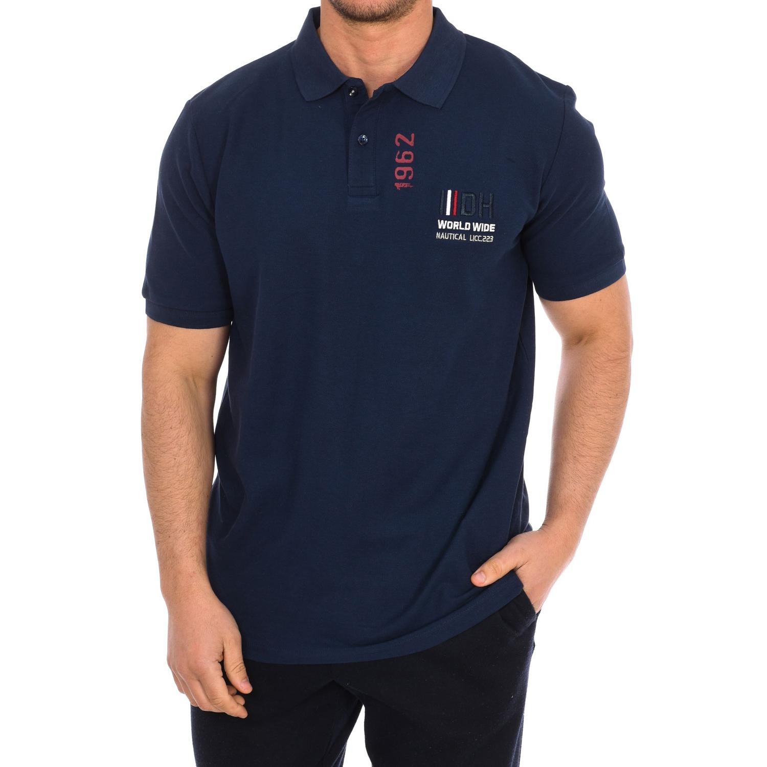 Daniel Hechter Heren poloshirt met korte mouwen 75107-181990 S blauw