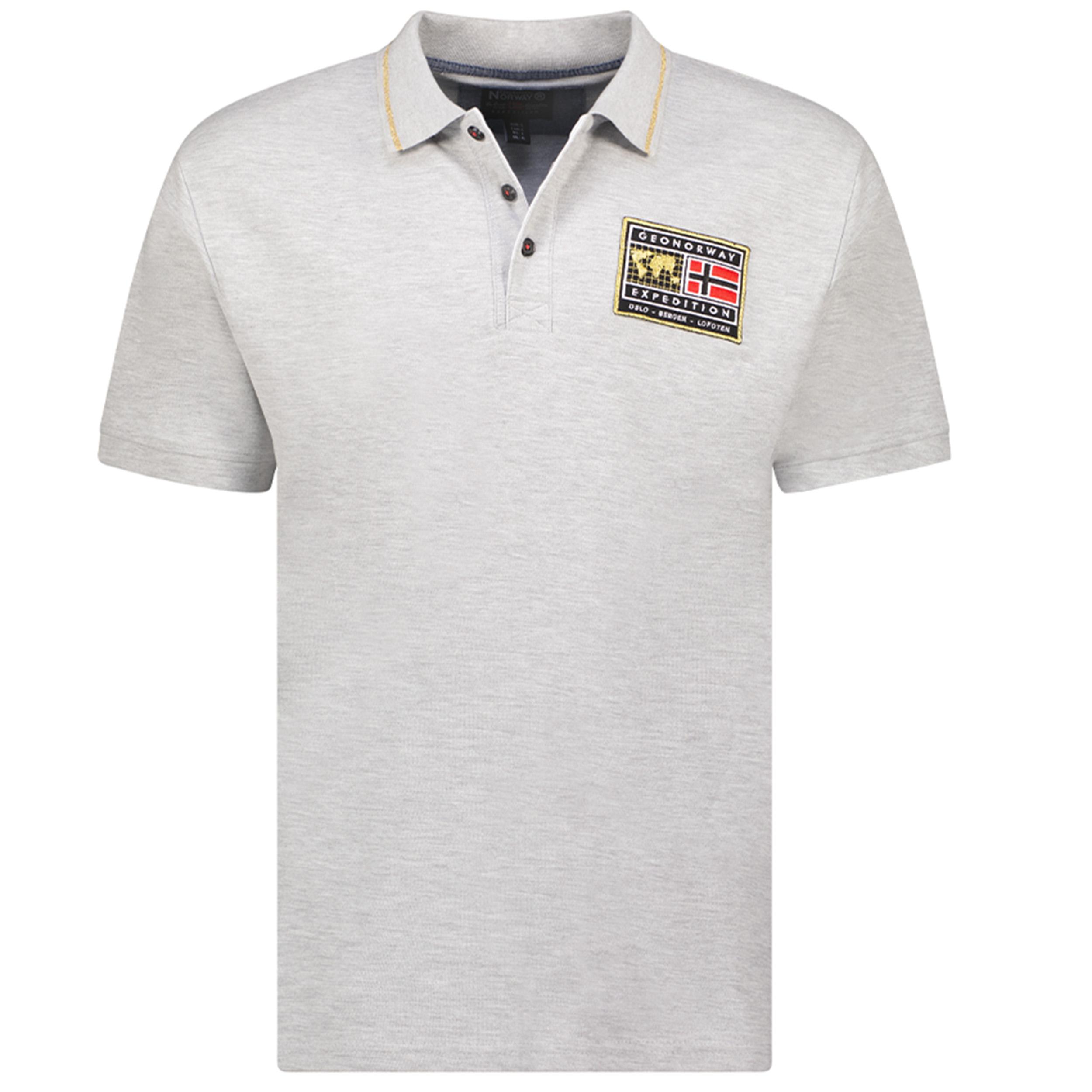 Geographical norway SY1308HGN Heren Poloshirt met Korte Mouwen 2XL grijze kleur