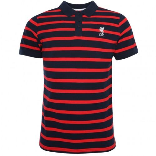 Liverpool FC herenpoloshirt met strepen S Vloot/rood