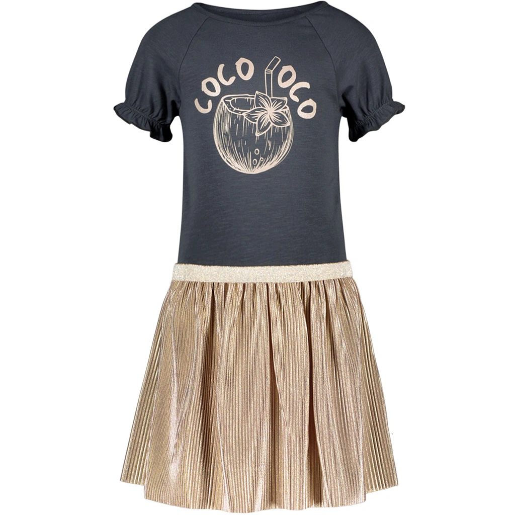 likeflo-collectie Like Flo-collectie Jurkje plisse (antra)