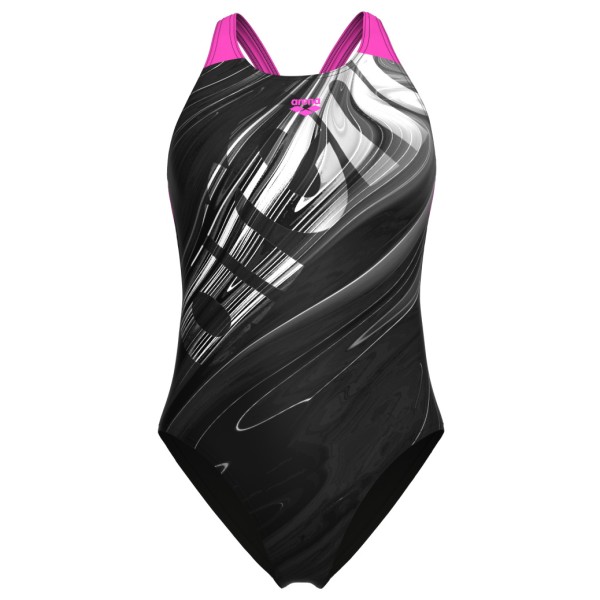 Arena - Women's Flow Swimsuit V Back LB - Badpak, zwart