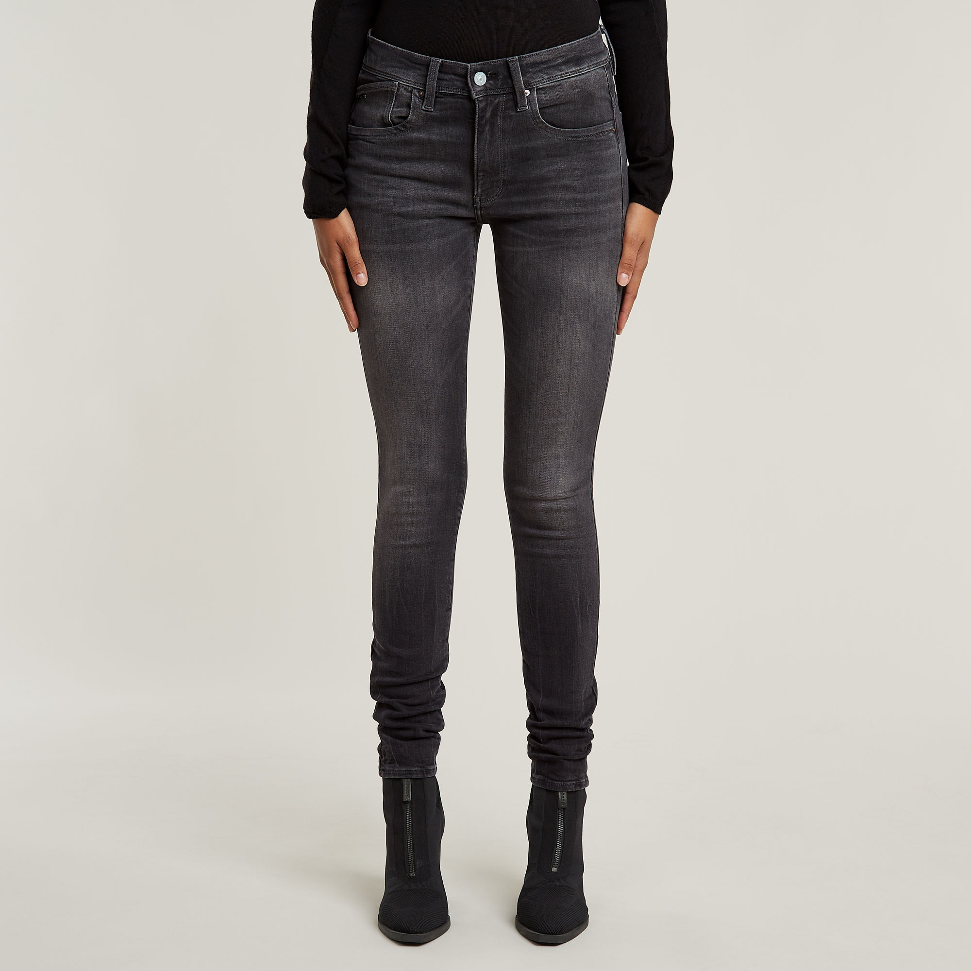 G-Star RAW Lhana Super Skinny Jeans - Grijs - Dames