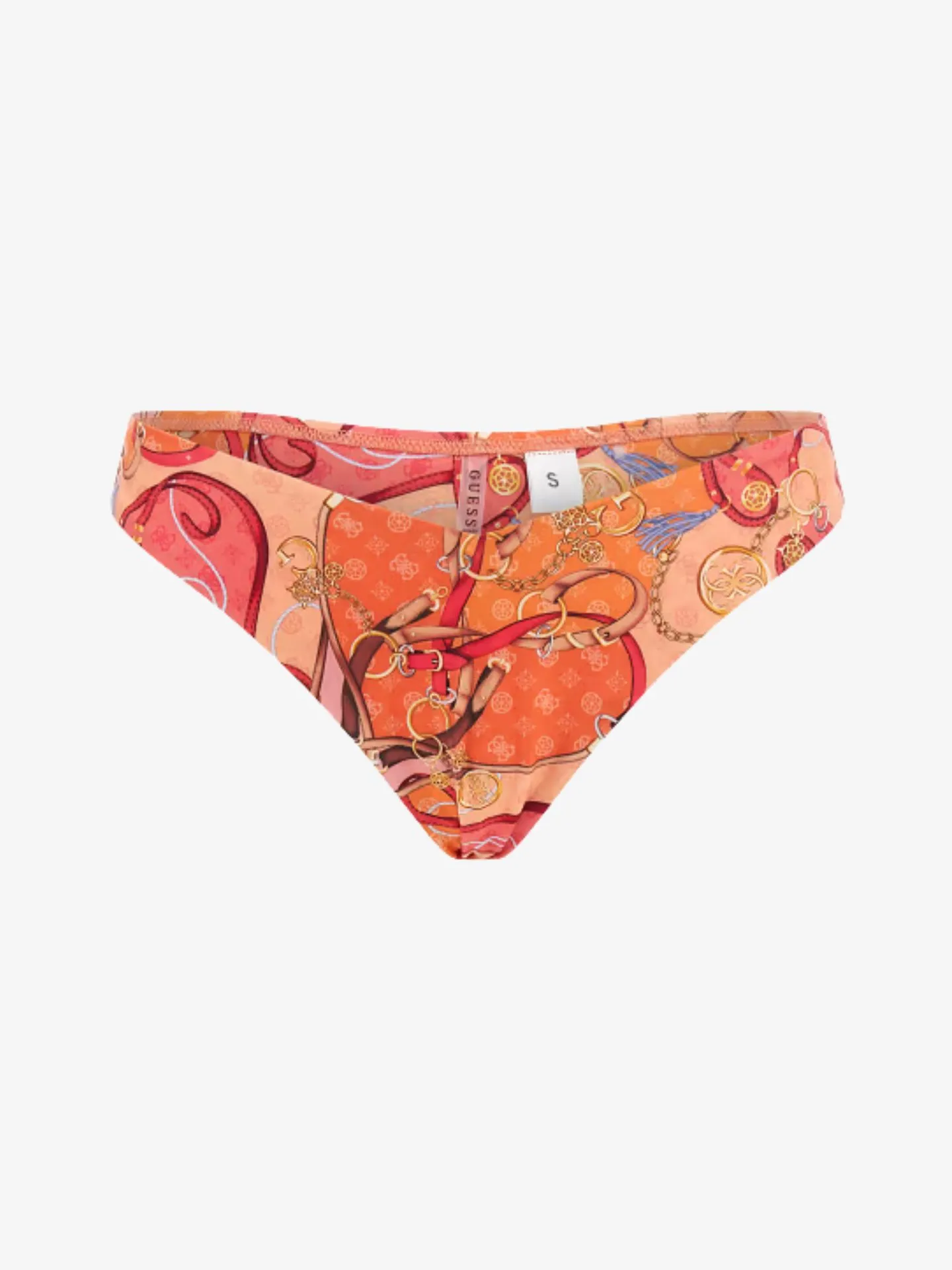 Guess Dames bikinibroekje brazilian glam chains orange