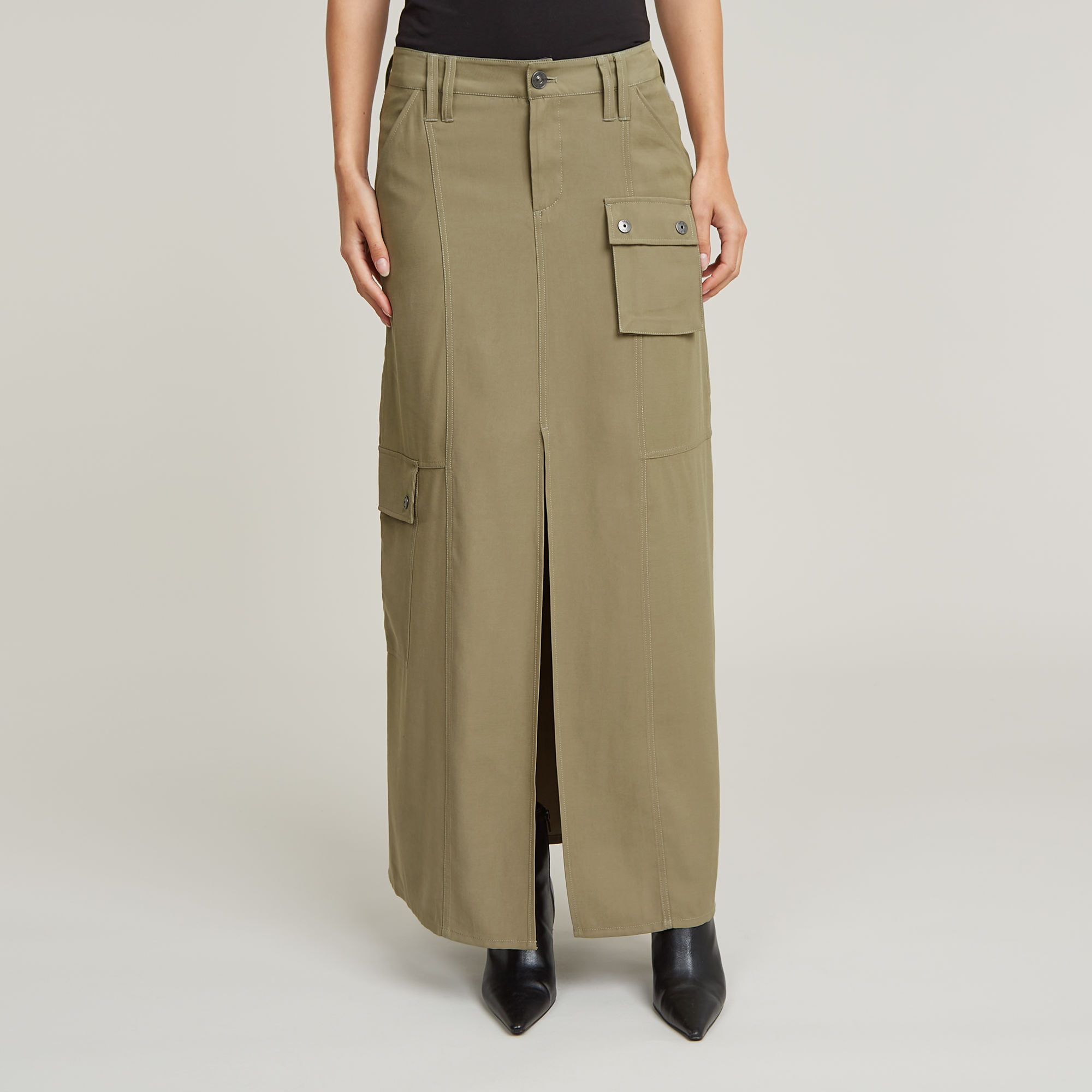 G-Star RAW Fluid Lange Rok - Groen - Dames