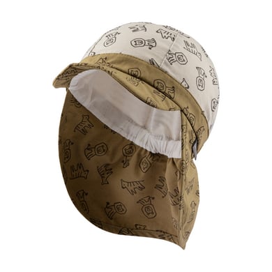 Sterntaler Peaked cap met nekbescherming Safaritiere lichtgrijs