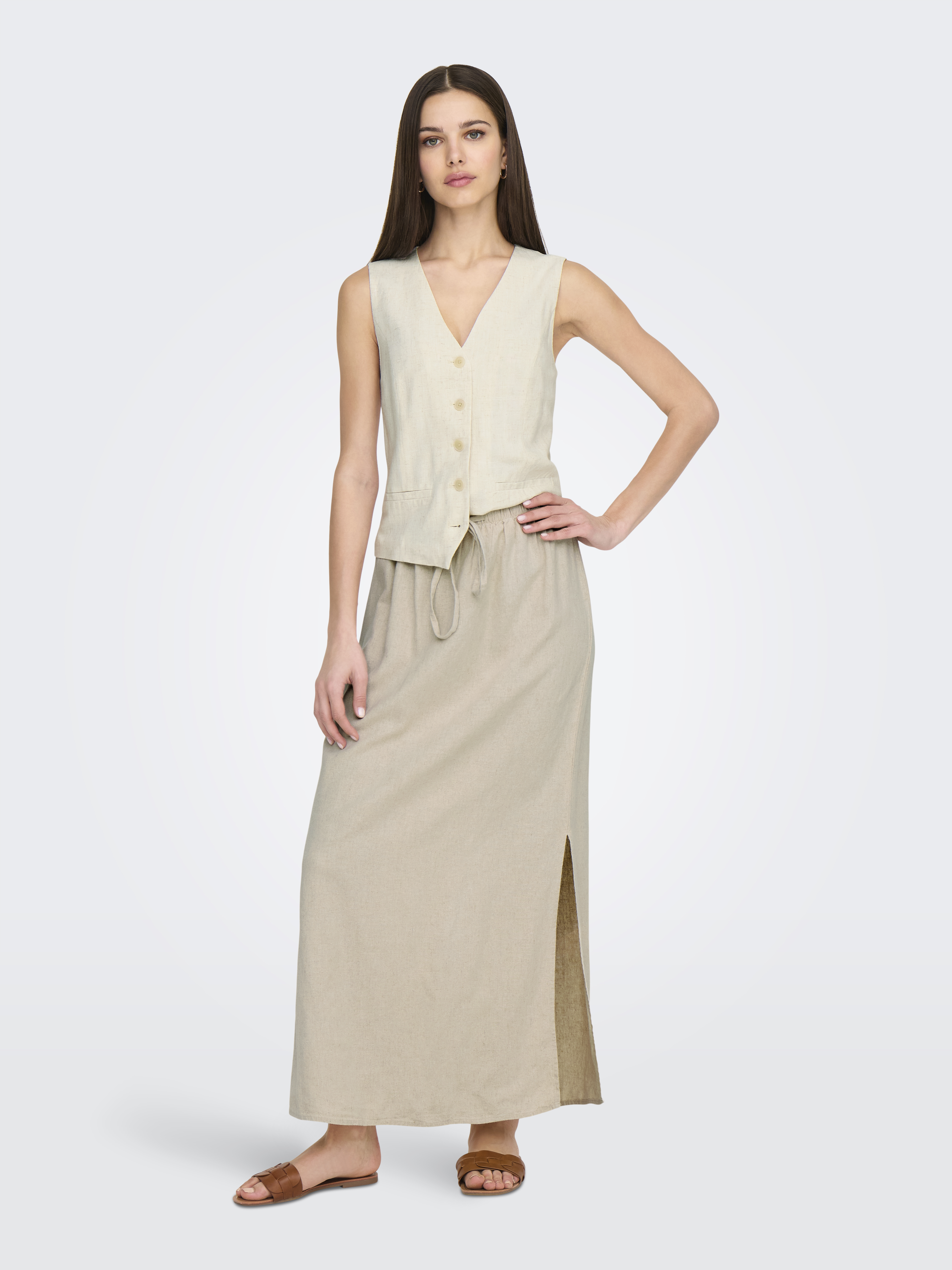 Jacqueline de Yong Jdysay mw maxi slit skirt wvn noos