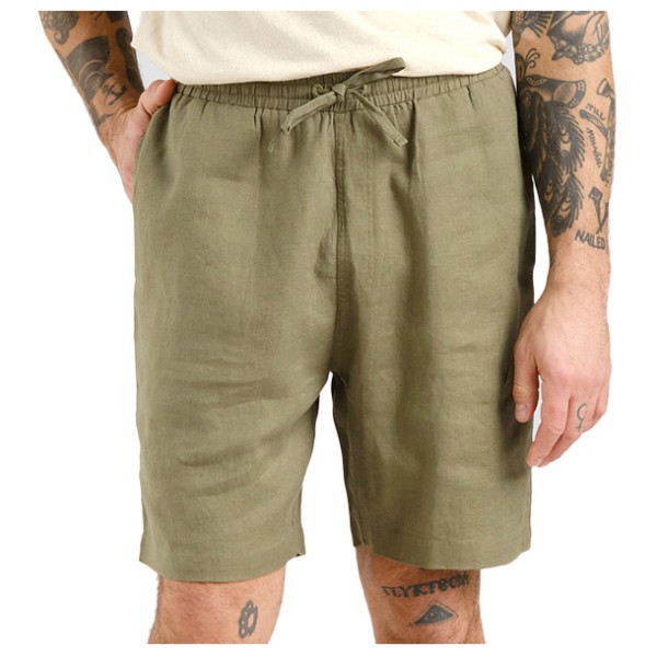 DEDICATED - Shorts Vejle Linen - Short, olijfgroen