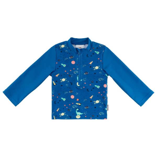 Sterntaler - Kid's Badeshirt Langarm Weltraum - Lycra, blauw