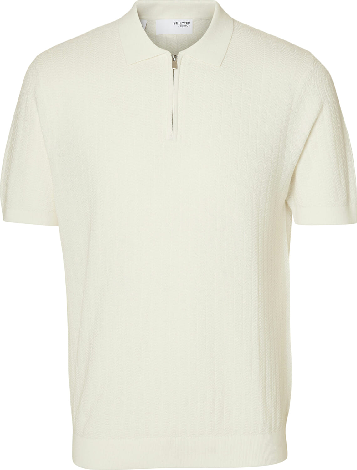 Selected Homme Polotrui Cran Zip  Wit heren