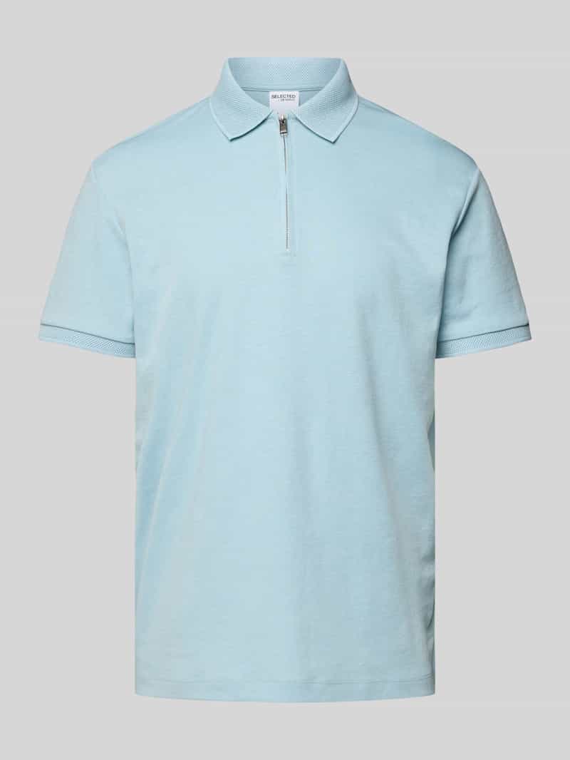 Selected Homme Poloshirt met korte ritssluiting