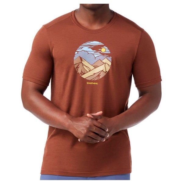 Smartwool - Fourteener Active Graphic Tee - Merinoshirt, rood