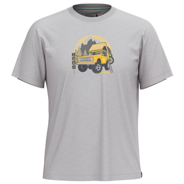 Smartwool - Long Weekend Graphic Tee - Merinoshirt, grijs
