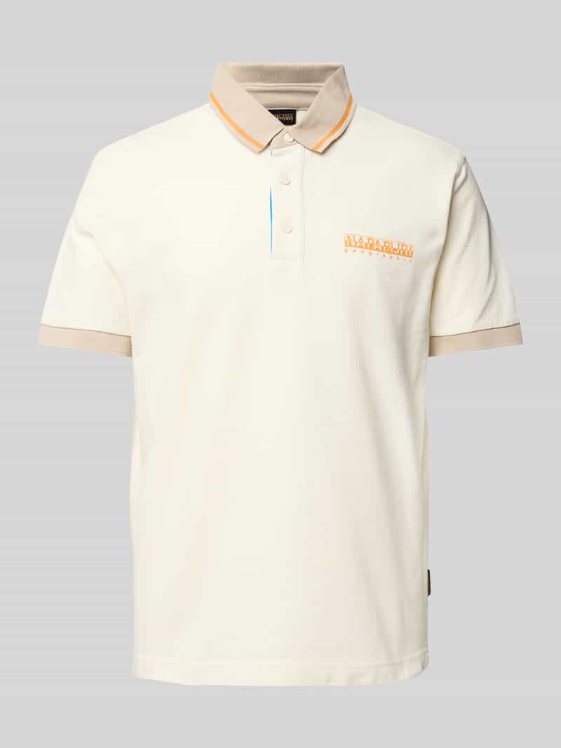 Napapijri Slim fit poloshirt met labelprint