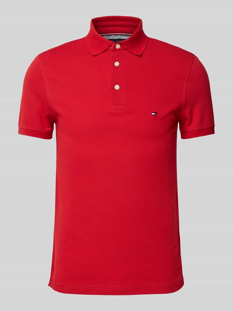 Tommy Hilfiger Slim fit poloshirt met logostitching, model '1985'