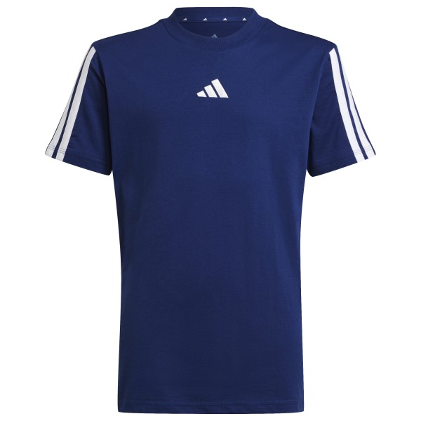 adidas - Kid's 3 Stripes Tee 160 - T-shirt, blauw