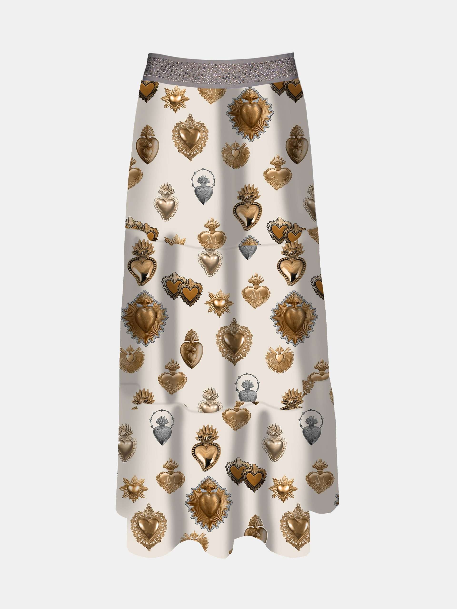 Mucho Gusto  rok toulouse goud hart print