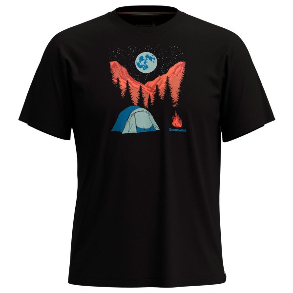 Smartwool - Night Camp Graphic Tee - Merinoshirt, zwart