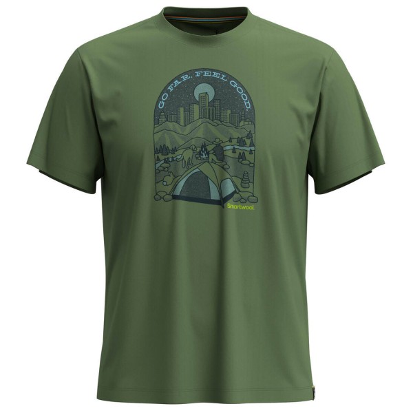 Smartwool - Streets To Peaks Graphic Tee - Merinoshirt, olijfgroen