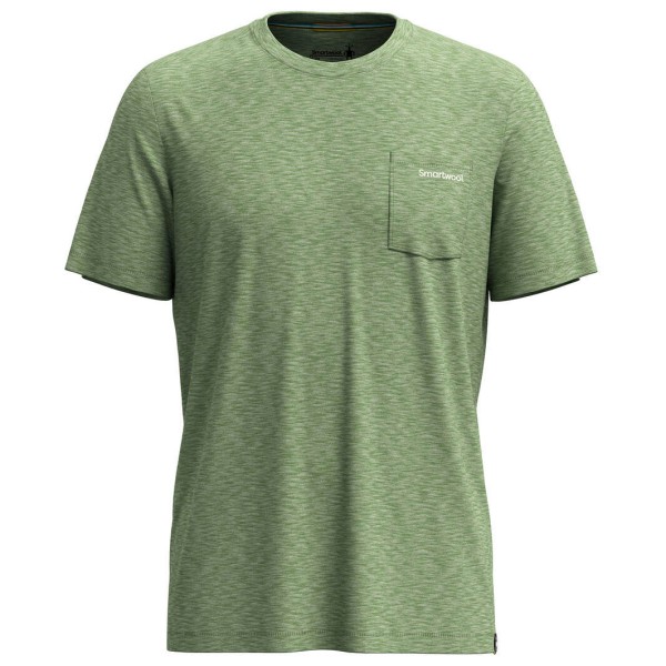 Smartwool - Bear Trail Merino Hemp Blend S/S - Merinoshirt, olijfgroen/groen