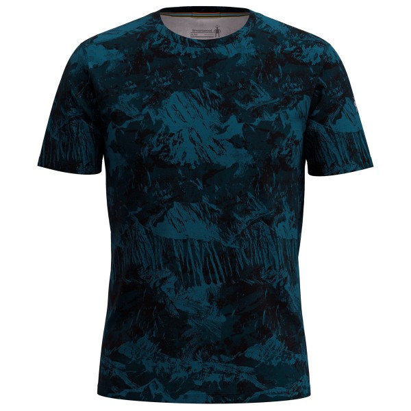 Smartwool - Merino Tee Boxed - Merinoshirt, blauw/zwart
