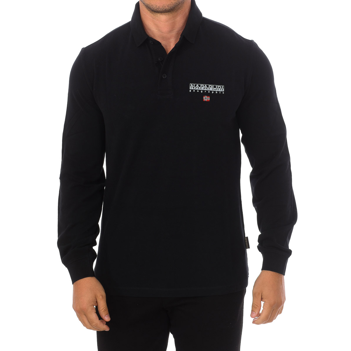 Napapijri Polo Lange Mouw E-Ayas overslaghals NP0A4GJX heren