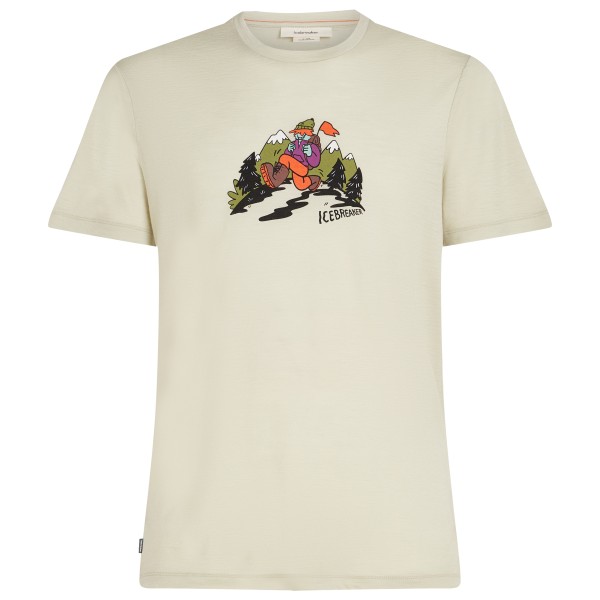 Icebreaker - Merino 150 Tech Lite S/S Tee Catch Me Outside - Merinoshirt, beige