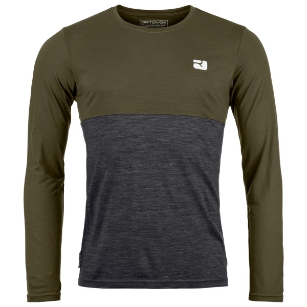 Ortovox - 150 Cool Logo L/S - Merinoshirt, olijfgroen