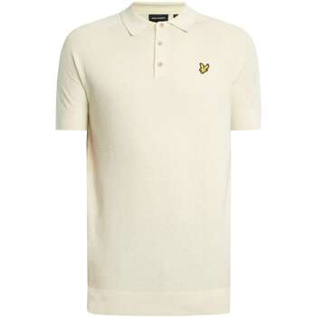 Lyle & Scott Polo Shirt Korte Mouw Lyle & Scott Gebreid poloshirt van linnenmix