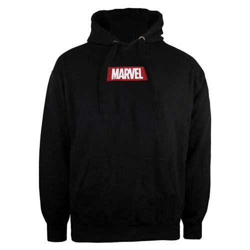 Marvel Heren Box Logo Hoodie L zwart