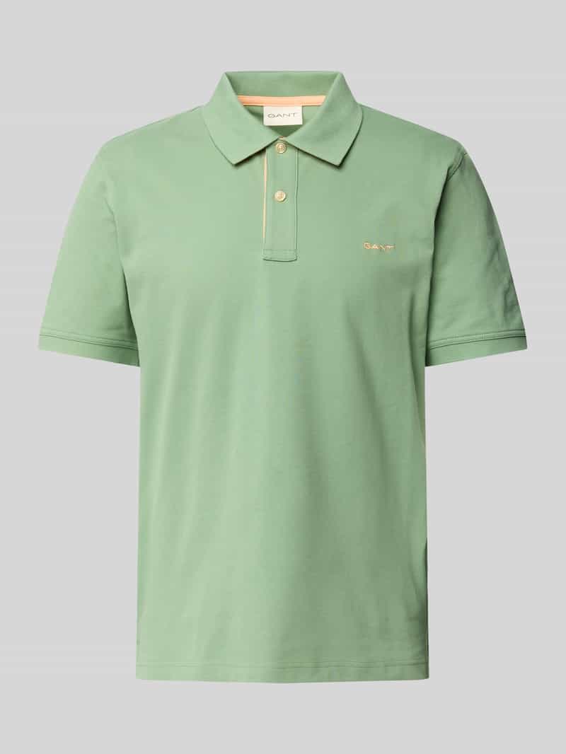 Gant Regular fit poloshirt met labelstitching