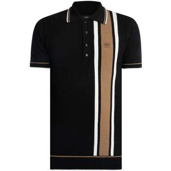 Trojan Polo Shirt Korte Mouw  Fijnstof poloshirt met getextureerde strepen