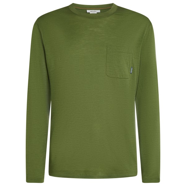 Icebreaker - Merino Tech Lite III L/S Relaxed Pocket Tee - Merinoshirt, olijfgroen