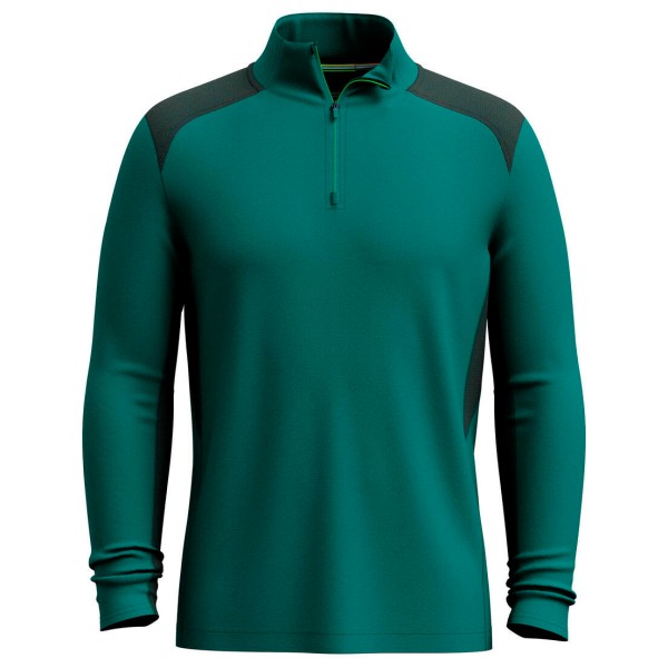 Smartwool - Active 1/4 Zip - Merinoshirt, turkoois/groen