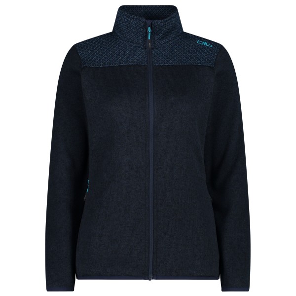 CMP - Women's Jacquard Knitted Jacket - Fleecevest, zwart/blauw