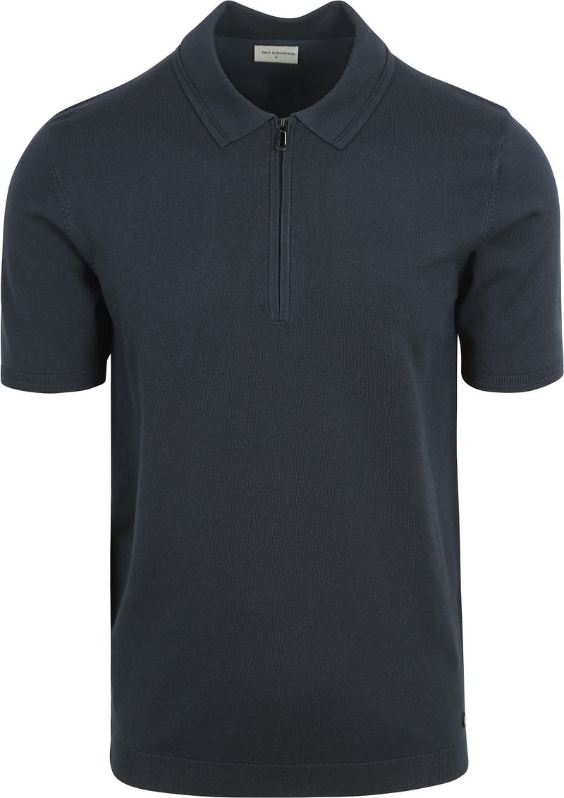 No Excess Half Zip Poloshirt Navy