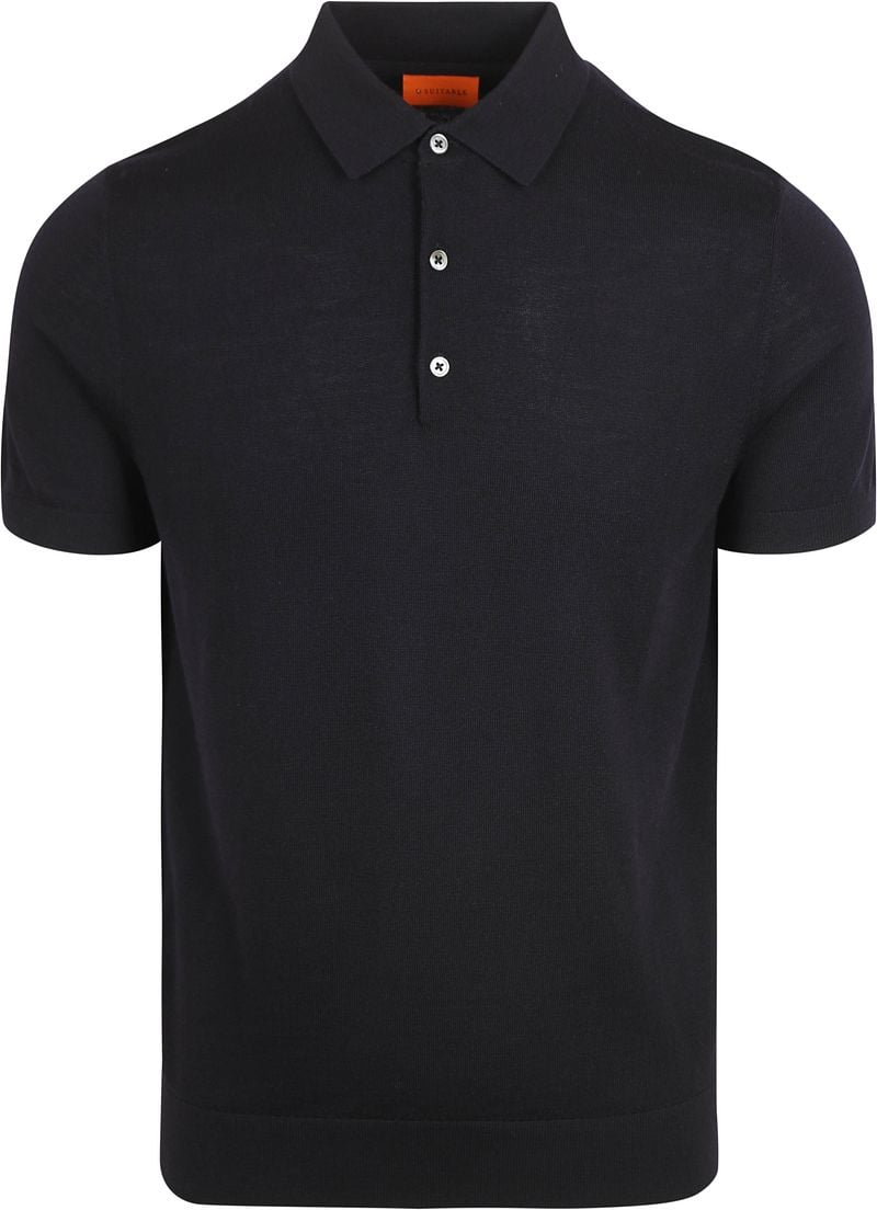 Suitable Polo Merinowol Navy