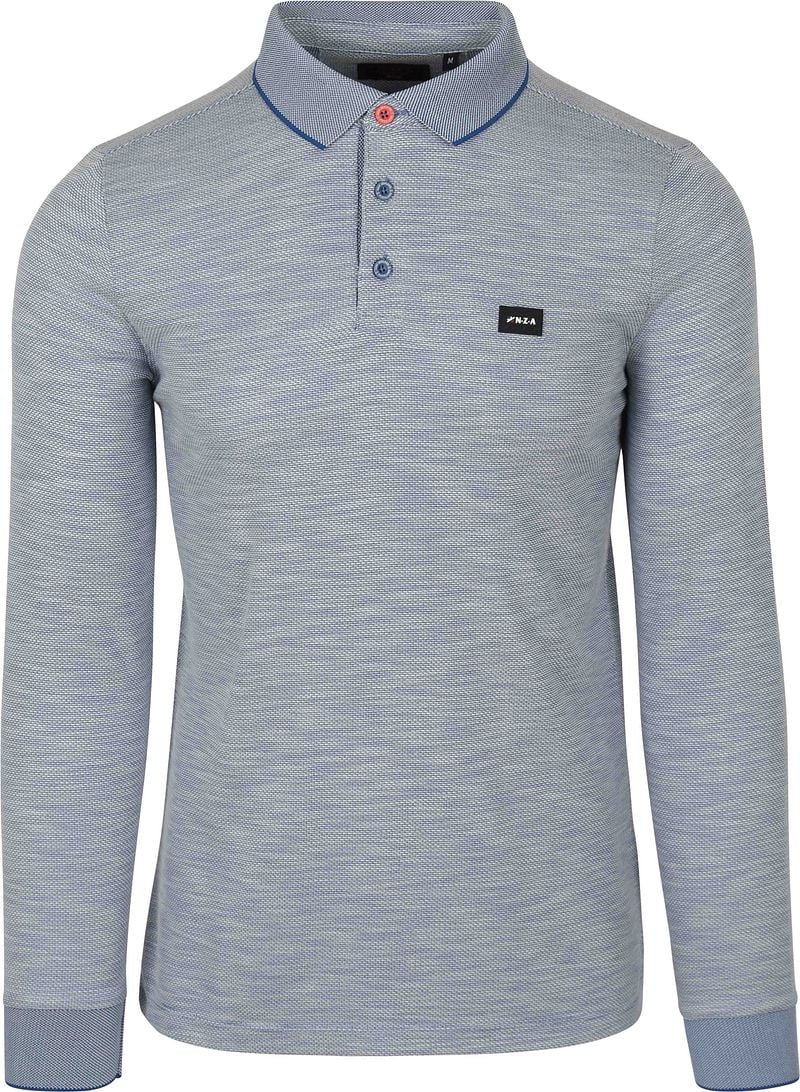 New zealand auckland NZA Longsleeve Polo Kade Blauw