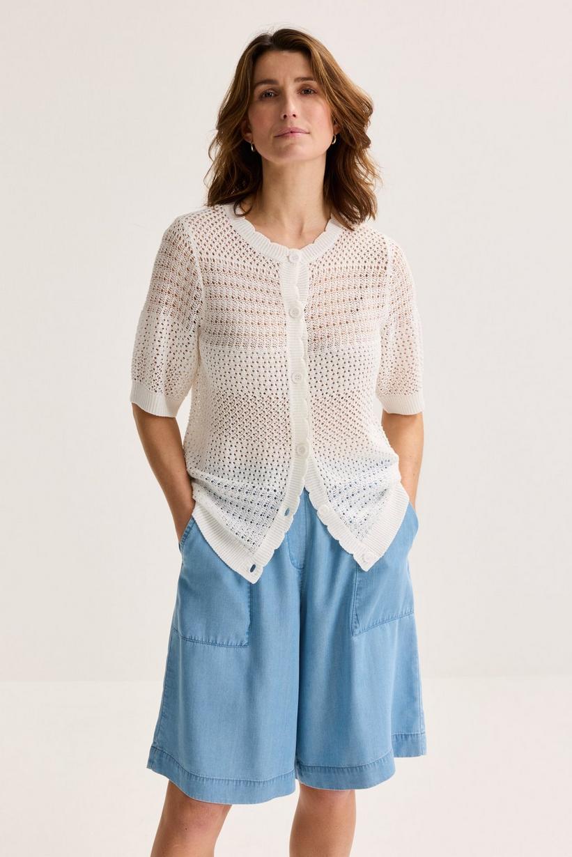 Mayerline Ajourcardigan Met Korte Mouwen
