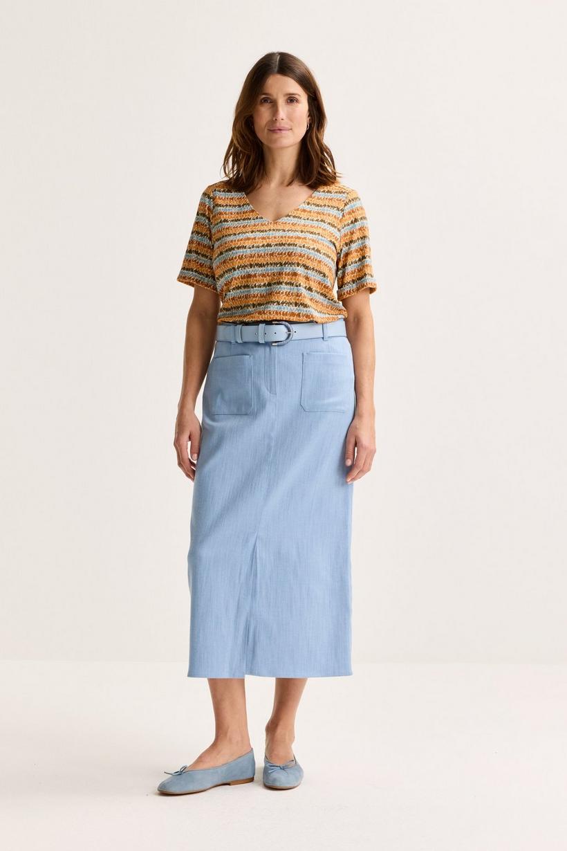 Mayerline Perfect Fit Kokerrok In Stretchdenim