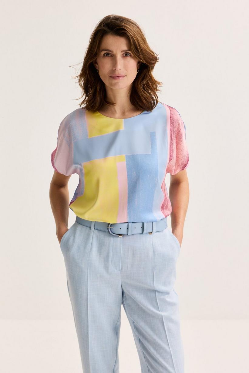 Mayerline T-shirtblouse Met Satijnen Front