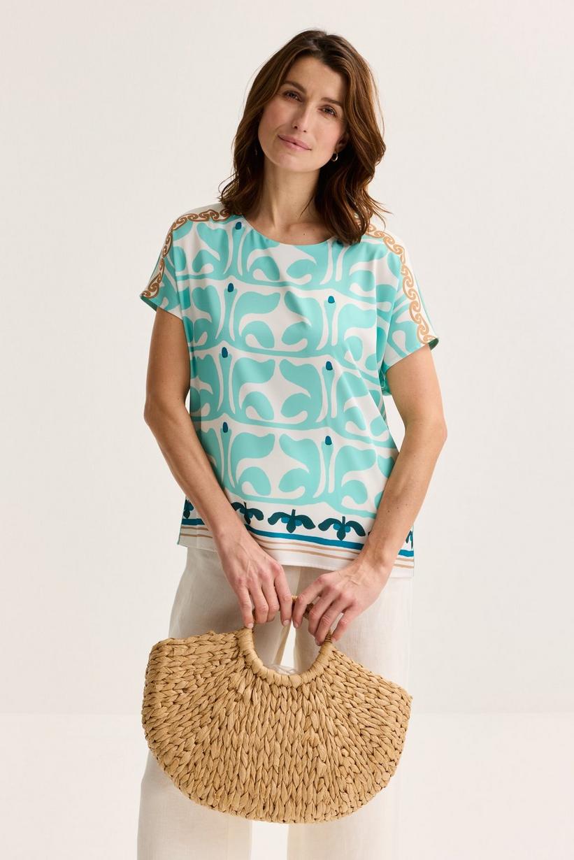 Mayerline T-shirtblouse Met Satijnen Front