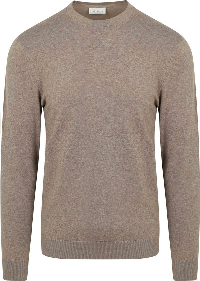 Profuomo Pullover Luxury Basic Taupe