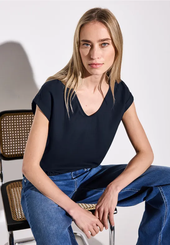 Street One Blouse in effen kleur