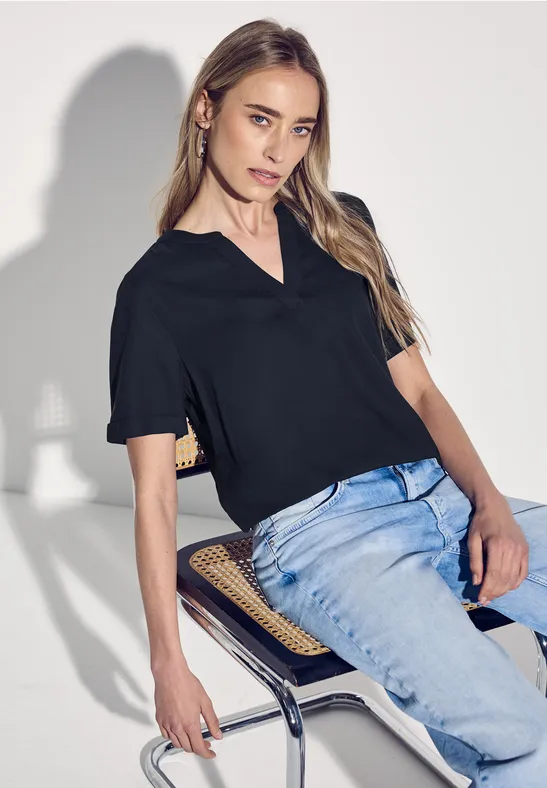 Street One Blouse in effen kleur