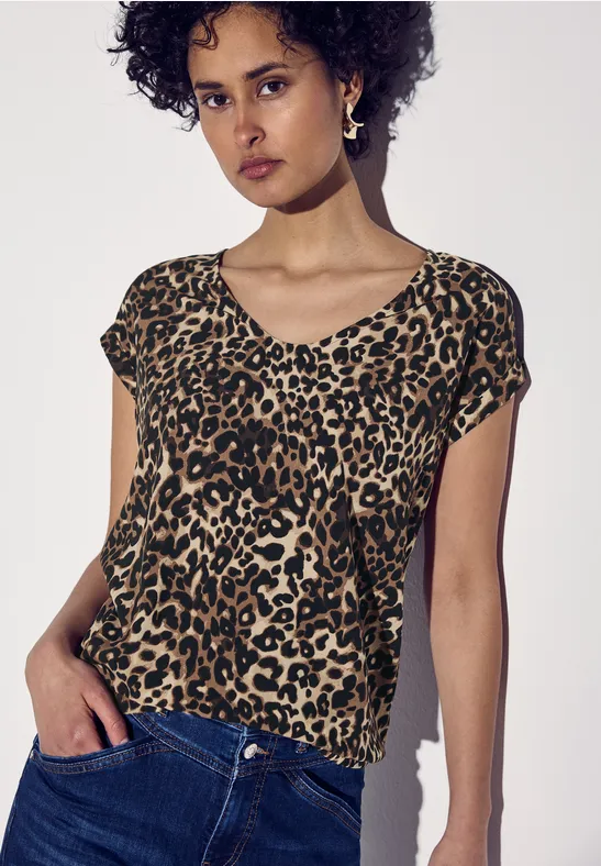 Street One Blouse met leopatroon